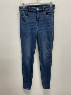 American Eagle Hi Rise Next Level Stretch Size 4 Women's Blue Jeans Skinny